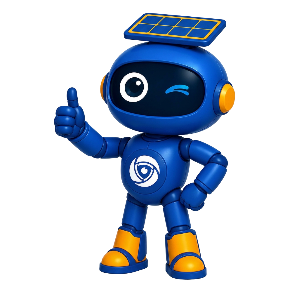 Mascota Global Technology Security bailando